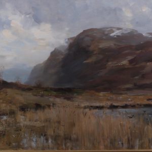 William Miller Frazer, R.S.A. "Lock Clare, Scotland" . Large Oil Painting Landscape.