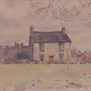 Fred Lawson " Priory Cottage, Redmire". Watercolour Landscape Painting.
