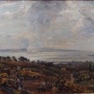 Herbert Royle. "Dee Estuary,Wirral". Large Landscape Oil Painting.